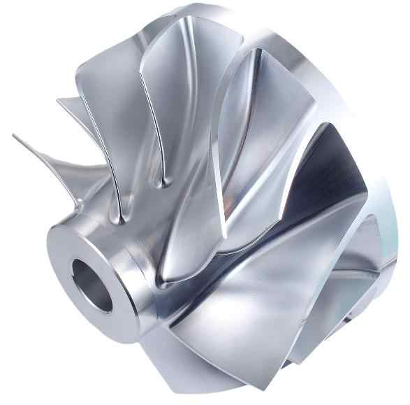 Precision 7-Axis CNC Machining Services Aluminium Alloy Impeller Milled by 7 Axis CNC Machine